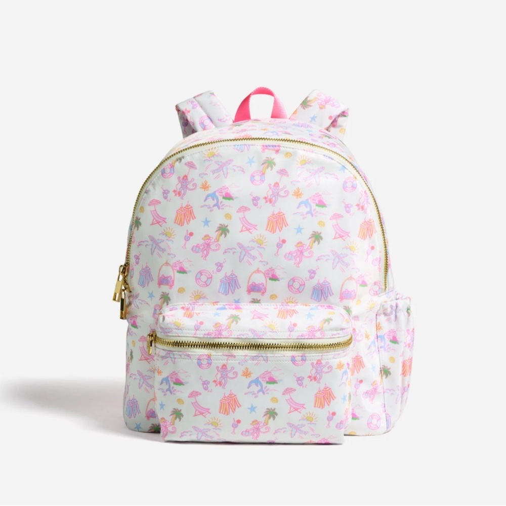 Stoney Clover Lane x Roller Rabbit Classic Backpack Hotel Tropical Print - NWT